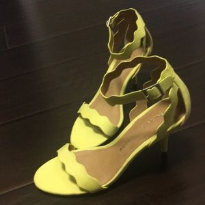 Chinese laundry lime suede sandals.  7.5